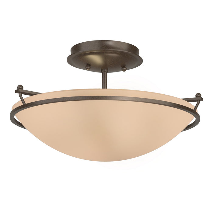 Hubbardton Forge - 124302-SKT-05-SS0047 - Two Light Semi-Flush Mount - Simple Lines - Bronze