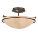 Hubbardton Forge - 124302-SKT-05-SS0047 - Two Light Semi-Flush Mount - Simple Lines - Bronze
