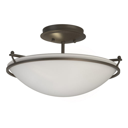 Simple Lines Two Light Semi-Flush Mount Dark Smoke