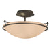 Hubbardton Forge - 124302-SKT-07-SS0047 - Two Light Semi-Flush Mount - Simple Lines - Dark Smoke
