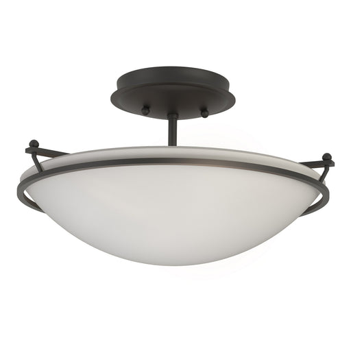 Simple Lines Two Light Semi-Flush Mount Black