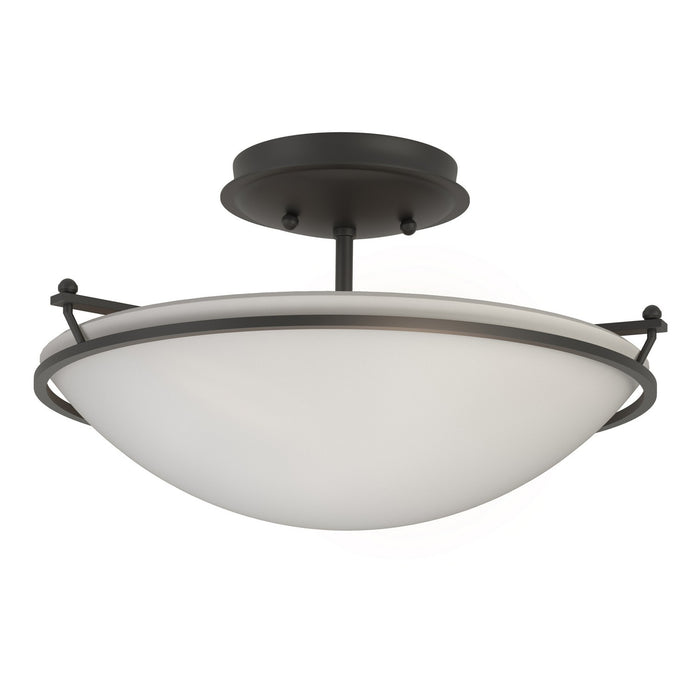 Hubbardton Forge - 124302-SKT-10-GG0047 - Two Light Semi-Flush Mount - Simple Lines - Black