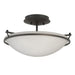 Hubbardton Forge - 124302-SKT-10-GG0047 - Two Light Semi-Flush Mount - Simple Lines - Black