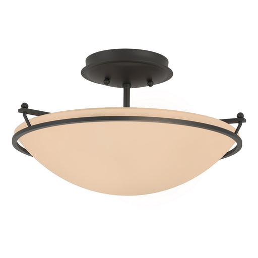 Simple Lines Two Light Semi-Flush Mount Black