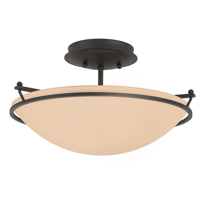 Hubbardton Forge - 124302-SKT-10-SS0047 - Two Light Semi-Flush Mount - Simple Lines - Black