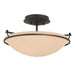 Hubbardton Forge - 124302-SKT-10-SS0047 - Two Light Semi-Flush Mount - Simple Lines - Black