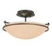 Hubbardton Forge - 124302-SKT-14-SS0047 - Two Light Semi-Flush Mount - Simple Lines - Oil Rubbed Bronze