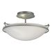 Hubbardton Forge - 124302-SKT-82-GG0047 - Two Light Semi-Flush Mount - Simple Lines - Vintage Platinum