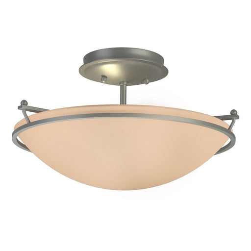 Simple Lines Two Light Semi-Flush Mount Vintage Platinum