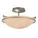 Hubbardton Forge - 124302-SKT-82-SS0047 - Two Light Semi-Flush Mount - Simple Lines - Vintage Platinum