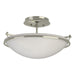 Hubbardton Forge - 124302-SKT-85-GG0047 - Two Light Semi-Flush Mount - Simple Lines - Sterling