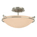 Hubbardton Forge - 124302-SKT-85-SS0047 - Two Light Semi-Flush Mount - Simple Lines - Sterling