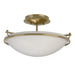 Hubbardton Forge - 124302-SKT-86-GG0047 - Two Light Semi-Flush Mount - Simple Lines - Modern Brass
