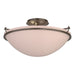 Hubbardton Forge - 124304-SKT-05-SS0053 - Three Light Semi-Flush Mount - Simple Lines - Bronze