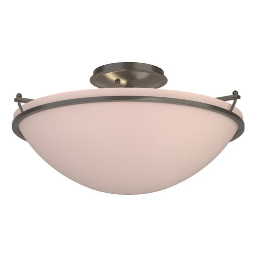 Simple Lines Three Light Semi-Flush Mount Dark Smoke