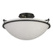 Hubbardton Forge - 124304-SKT-10-GG0053 - Three Light Semi-Flush Mount - Simple Lines - Black