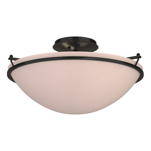 Simple Lines Three Light Semi-Flush Mount Black