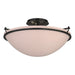 Hubbardton Forge - 124304-SKT-10-SS0053 - Three Light Semi-Flush Mount - Simple Lines - Black