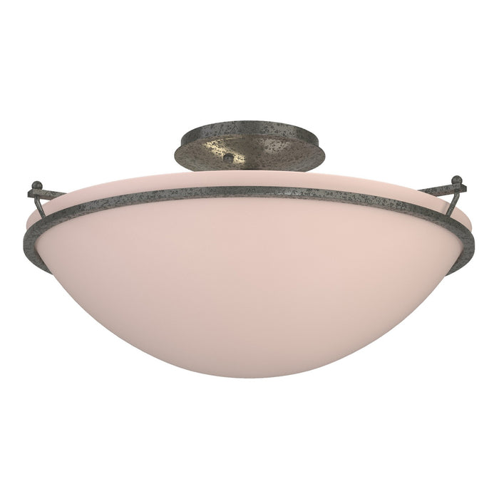 Hubbardton Forge - 124304-SKT-20-SS0053 - Three Light Semi-Flush Mount - Simple Lines - Natural Iron