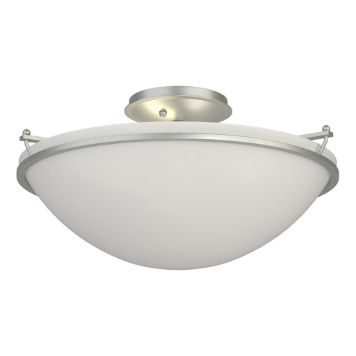 Simple Lines Three Light Semi-Flush Mount Vintage Platinum