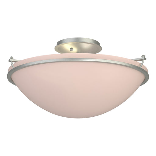 Simple Lines Three Light Semi-Flush Mount Vintage Platinum