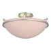 Hubbardton Forge - 124304-SKT-82-SS0053 - Three Light Semi-Flush Mount - Simple Lines - Vintage Platinum