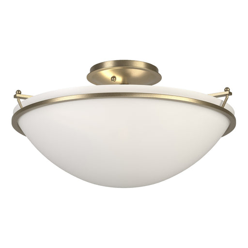 Simple Lines Three Light Semi-Flush Mount Soft Gold