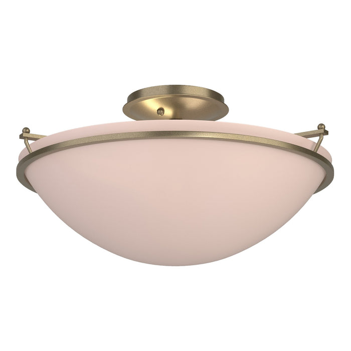 Hubbardton Forge - 124304-SKT-84-SS0053 - Three Light Semi-Flush Mount - Simple Lines - Soft Gold