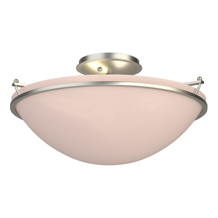 Hubbardton Forge - 124304-SKT-85-SS0053 - Three Light Semi-Flush Mount - Simple Lines - Sterling