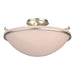 Hubbardton Forge - 124304-SKT-85-SS0053 - Three Light Semi-Flush Mount - Simple Lines - Sterling