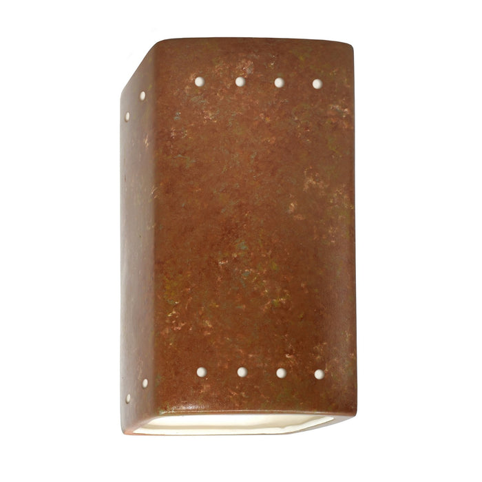 Justice Designs - CER-0925W-PATR - Lantern - Ambiance - Rust Patina