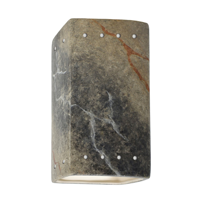 Justice Designs - CER-0925W-STOS-LED1-1000 - LED Lantern - Ambiance - Slate Marble