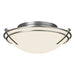 Hubbardton Forge - 124402-SKT-82-GG0098 - Two Light Flush Mount - Tryne - Vintage Platinum