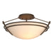 Hubbardton Forge - 124412-SKT-05-GG0047 - Two Light Semi-Flush Mount - Tryne - Bronze