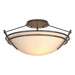 Hubbardton Forge - 124412-SKT-07-GG0047 - Two Light Semi-Flush Mount - Tryne - Dark Smoke