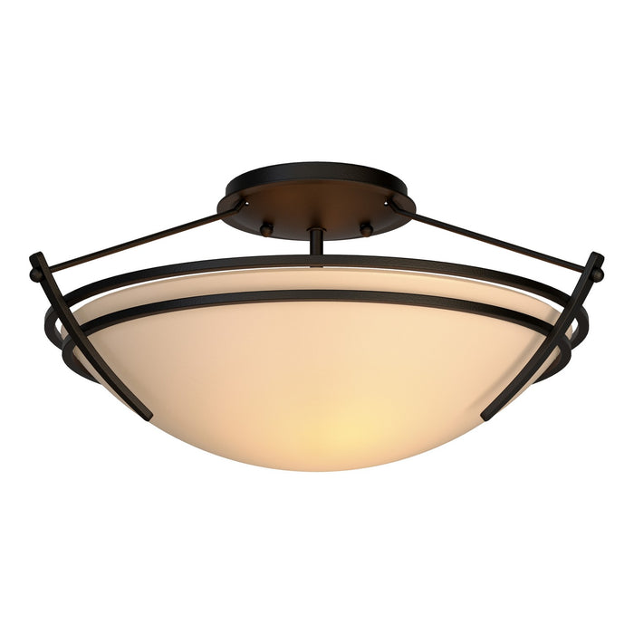 Hubbardton Forge - 124412-SKT-10-SS0047 - Two Light Semi-Flush Mount - Tryne - Black