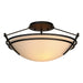 Hubbardton Forge - 124412-SKT-10-SS0047 - Two Light Semi-Flush Mount - Tryne - Black