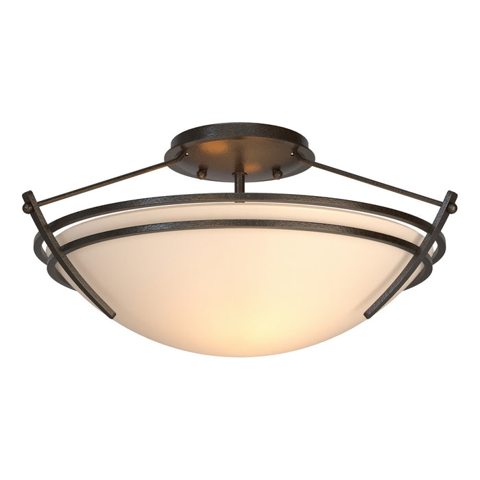 Hubbardton Forge - 124412-SKT-14-GG0047 - Two Light Semi-Flush Mount - Tryne - Oil Rubbed Bronze