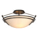 Hubbardton Forge - 124412-SKT-14-GG0047 - Two Light Semi-Flush Mount - Tryne - Oil Rubbed Bronze