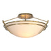 Hubbardton Forge - 124412-SKT-86-GG0047 - Two Light Semi-Flush Mount - Tryne - Modern Brass