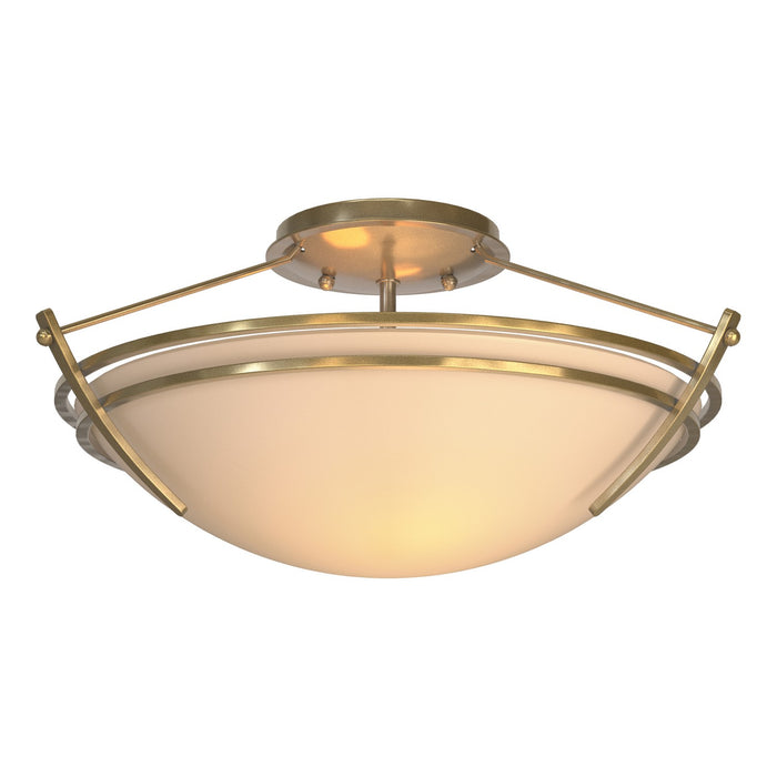 Hubbardton Forge - 124412-SKT-86-SS0047 - Two Light Semi-Flush Mount - Tryne - Modern Brass