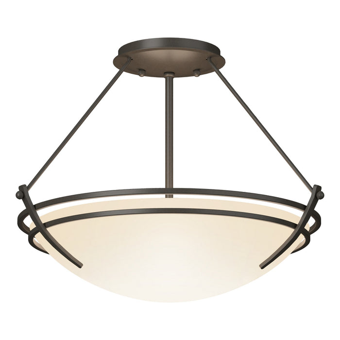 Hubbardton Forge - 124422-SKT-07-GG0047 - Two Light Semi-Flush Mount - Tryne - Dark Smoke