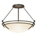 Hubbardton Forge - 124422-SKT-07-GG0047 - Two Light Semi-Flush Mount - Tryne - Dark Smoke