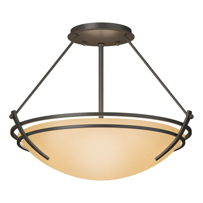 Hubbardton Forge - 124422-SKT-07-SS0047 - Two Light Semi-Flush Mount - Tryne - Dark Smoke