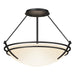 Hubbardton Forge - 124422-SKT-10-GG0047 - Two Light Semi-Flush Mount - Tryne - Black