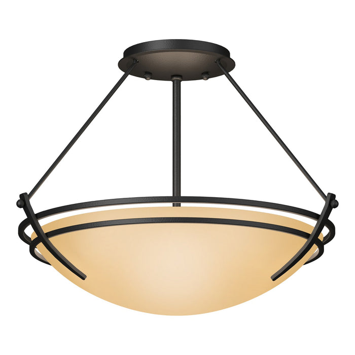 Hubbardton Forge - 124422-SKT-10-SS0047 - Two Light Semi-Flush Mount - Tryne - Black