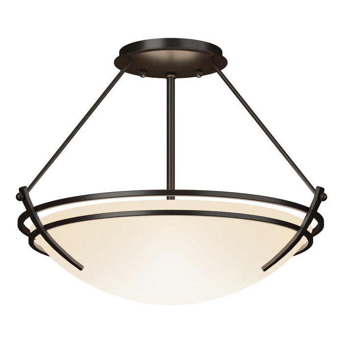 Hubbardton Forge - 124422-SKT-14-GG0047 - Two Light Semi-Flush Mount - Tryne - Oil Rubbed Bronze