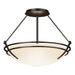 Hubbardton Forge - 124422-SKT-14-GG0047 - Two Light Semi-Flush Mount - Tryne - Oil Rubbed Bronze