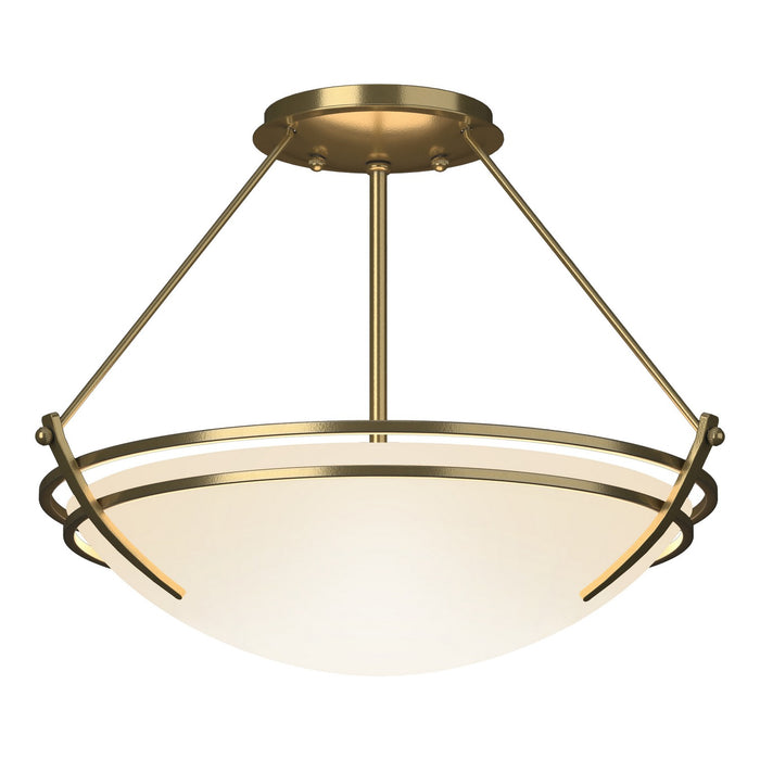 Hubbardton Forge - 124422-SKT-86-GG0047 - Two Light Semi-Flush Mount - Tryne - Modern Brass