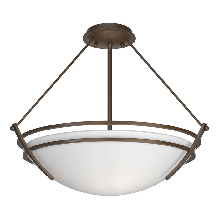 Hubbardton Forge - 124432-SKT-05-GG0020 - Three Light Semi-Flush Mount - Tryne - Bronze